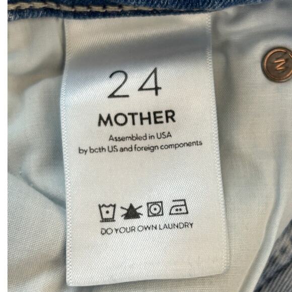 MOTHER Jeans The Stunner Ankle Fray in Gaffiti Girl SZ 24 Grunge Emo Ripped - Picture 12 of 13